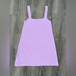 Zara Lilac Lavender Tank Shift Knit Midi Dress Medium Stretch